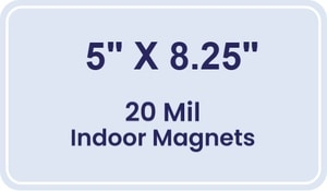 Magnet - 5x8.25 Round Corners - 20 mil