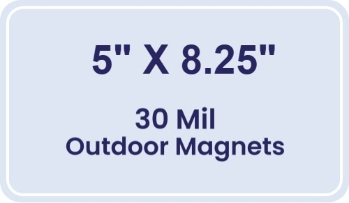 Magnet - 5x8.25 Round Corners - 30 Mil - Outdoor Safe