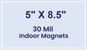 Magnet - 5x8.5 Square Corners - 30 Mil