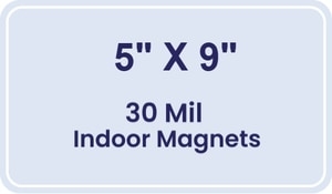 Magnet - 5x9 Round Corners - 30 Mil
