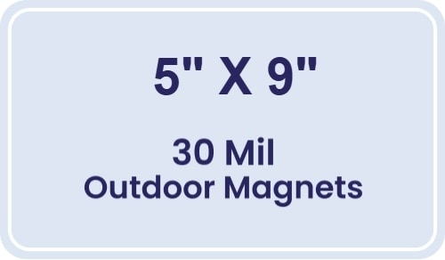 Magnet - 5x9 Round Corners - 30 Mil - Outdoor Safe