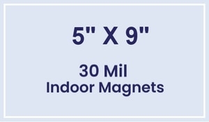 Magnet - 5x9 Square Corners - 30 Mil