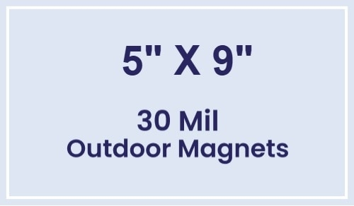 Magnet - 5x9 Square Corners - 30 Mil - Outdoor Safe