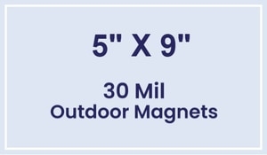 Magnet - 5x9 Square Corners - 30 Mil - Outdoor Safe