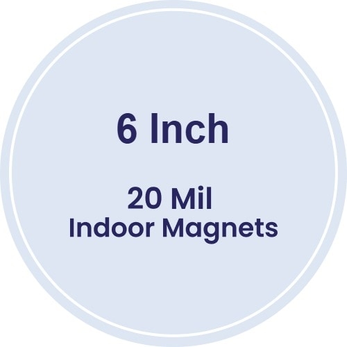 6" Circle Indoor Magnets - 20 Mil - 4 Color Process