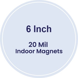 6" Circle Indoor Magnets - 20 Mil - 4 Color Process