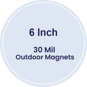 6" Circle Car Magnets Outdoor Safe - 30 Mil - 4 Color Process