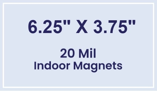 Magnet - 6.25 x 3.75 Square Corners - 20 mil