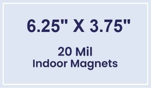 Magnet - 6.25 x 3.75 Square Corners - 20 mil