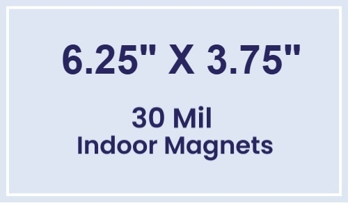 Magnet - 6.25 x 3.75 Square Corners - 30 Mil