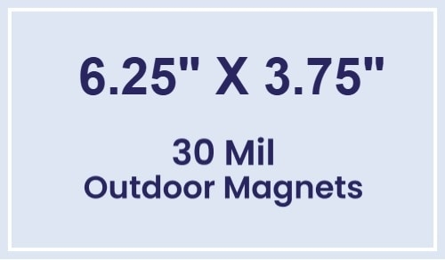 Magnet - 6.25 x 3.75 Square Corners - 30 Mil - Outdoor Safe