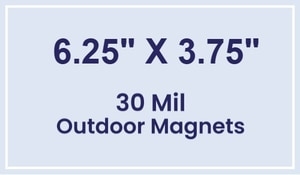 Magnet - 6.25 x 3.75 Square Corners - 30 Mil - Outdoor Safe