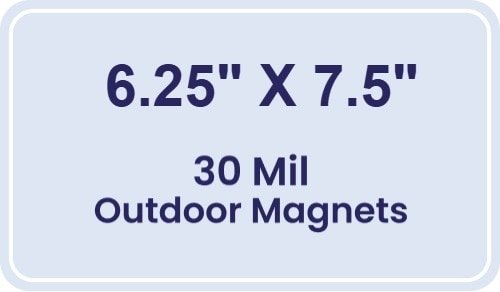 Magnet - 6.25x7.5 Round Corners - 30 Mil - Outdoor Safe