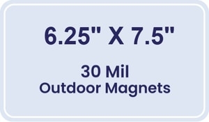 Magnet - 6.25x7.5 Round Corners - 30 Mil - Outdoor Safe
