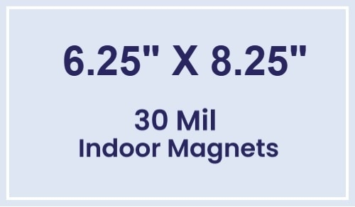 Magnet - 6.25x8.25 Square Corners - 30 Mil