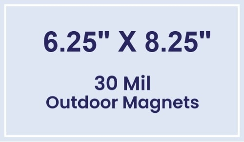 Magnet - 6.25x8.25 Square Corners - 30 Mil - Outdoor Safe