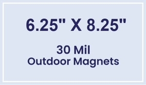 Magnet - 6.25x8.25 Square Corners - 30 Mil - Outdoor Safe