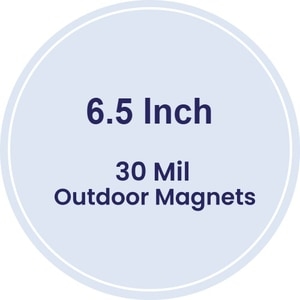 Magnet - 6.5" Diameter Circle - 30 Mil - Outdoor Safe.
