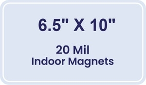 Magnet - 6.5x10 Round Corners - 20 mil