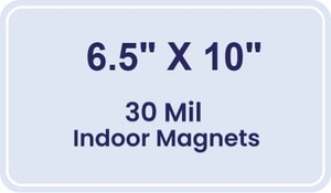Magnet - 6.5x10 Round Corners - 30 Mil