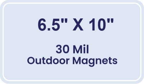 Magnet - 6.5x10 Round Corners - 30 Mil - Outdoor Safe