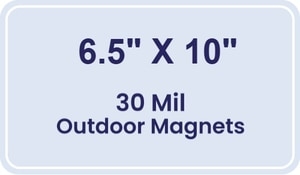 Magnet - 6.5x10 Round Corners - 30 Mil - Outdoor Safe