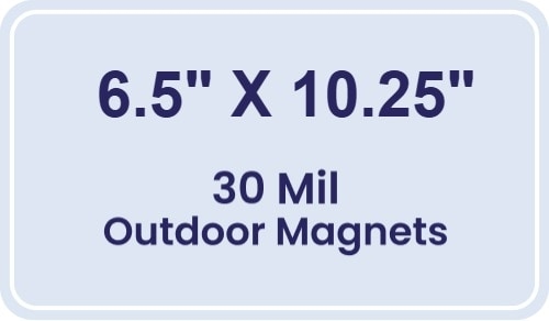 Magnet - 6.5x10.25 Round Corners - 30 Mil - Outdoor Safe