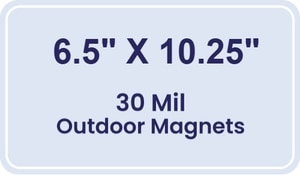 Magnet - 6.5x10.25 Round Corners - 30 Mil - Outdoor Safe