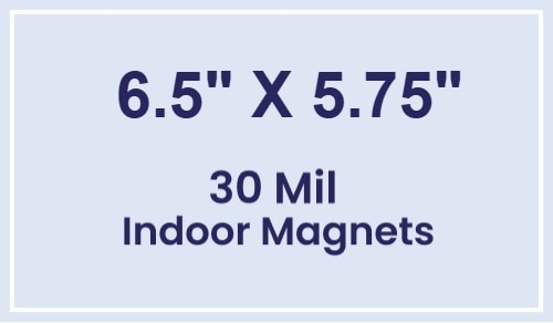 Magnet - 6.5x5.75 Square Corners - 30 Mil