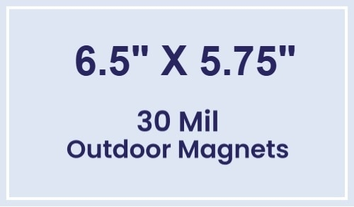 Magnet - 6.5x5.75 Square Corners - 30 Mil - Outdoor Safe