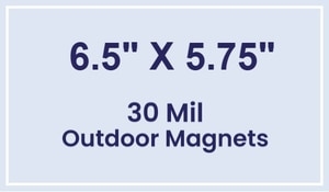 Magnet - 6.5x5.75 Square Corners - 30 Mil - Outdoor Safe