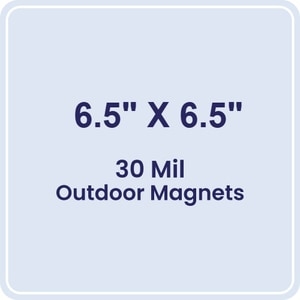 Magnet - 6.5x6.5 Round Corners - 30 Mil - Outdoor Safe