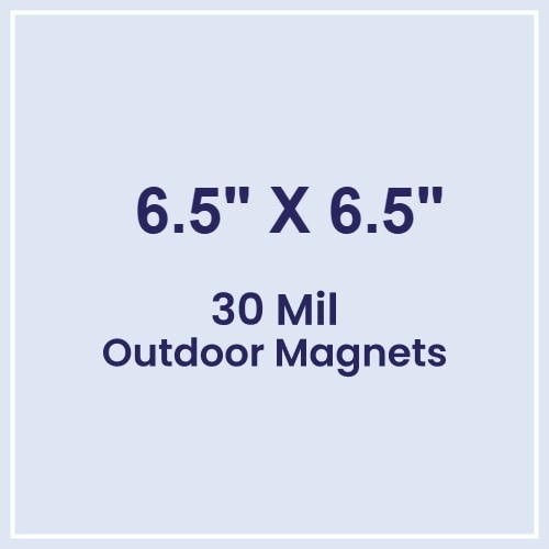 Magnet - 6.5x6.5 Square Corners - 30 Mil - Outdoor Safe