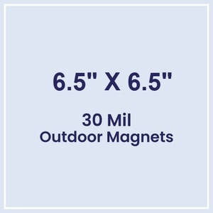 Magnet - 6.5x6.5 Square Corners - 30 Mil - Outdoor Safe