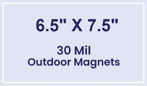 Magnet - 6.5x7.5 Square Corners - 30 Mil - Outdoor Safe