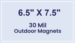 Magnet - 6.5x7.5 Square Corners - 30 Mil - Outdoor Safe