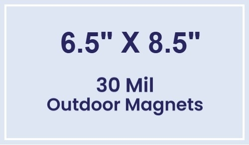 Magnet - 6.5x8.5 Square Corners - 30 Mil - Outdoor Safe