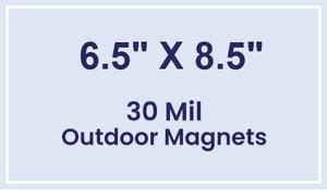 Magnet - 6.5x8.5 Square Corners - 30 Mil - Outdoor Safe