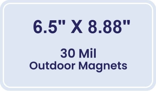 Magnet - 6.5x8.875 Round Corners - 30 Mil - Outdoor Safe