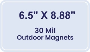 Magnet - 6.5x8.875 Round Corners - 30 Mil - Outdoor Safe