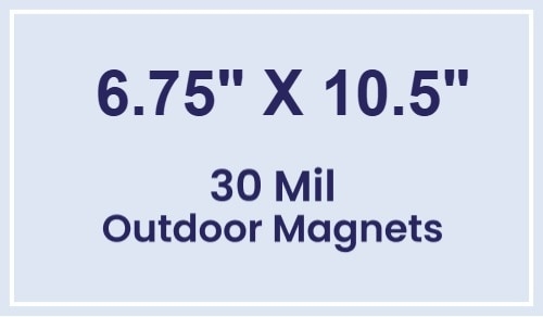Magnet - 6.75x10.5 Square Corners - 30 Mil - Outdoor Safe