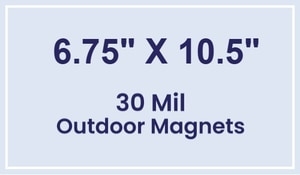 Magnet - 6.75x10.5 Square Corners - 30 Mil - Outdoor Safe
