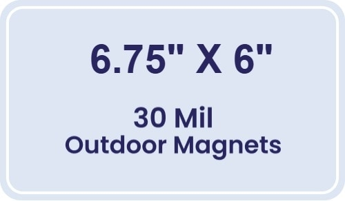 Magnet - 6.75x6 Round Corners - 30 Mil - Outdoor Safe
