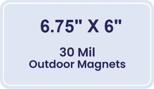 Magnet - 6.75x6 Round Corners - 30 Mil - Outdoor Safe