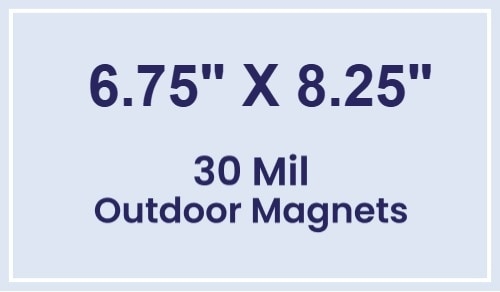 Magnet - 6.75x8.25 Square Corners - 30 Mil - Outdoor Safe