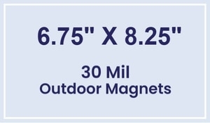 Magnet - 6.75x8.25 Square Corners - 30 Mil - Outdoor Safe