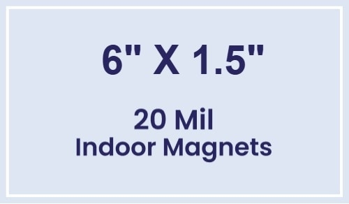 Magnet - 6x1.5 Square Corners - 20 Mil