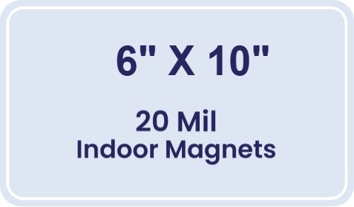 Magnet - 6x10 Round Corners - 20 mil