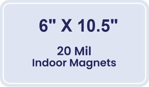 Magnet - 6x10.5 Round Corners - 20 mil