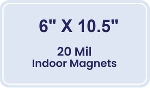 Magnet - 6x10.5 Round Corners - 20 mil
